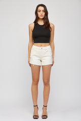 High Rise Raw Edge Shorts