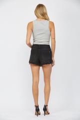 High Rise Split Detailed Shorts