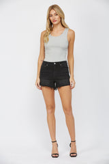 High Rise Split Detailed Shorts