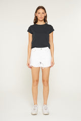 SUPER HIGH VINTAGE SHORTS W/RAW HEM