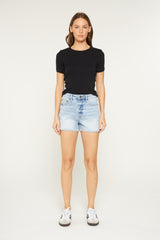 SUPER HIGH ROLLED UP HEM SHORTS