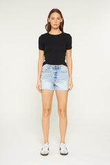 Super High Rolled Up Hem Shorts