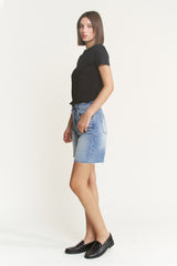 SUPER HIGH VINTAGE RAW HEM BERMUDA