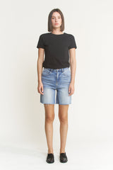 Super High Vintage Raw Hem Bermuda