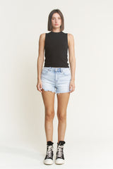 SUPER HIGH VINTAGE RAW HEM SHORTS