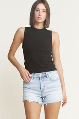 SUPER HIGH VINTAGE RAW HEM SHORTS