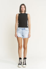 Super High Vintage Raw Hem Shorts