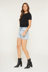 Super High Shorts With Frayed Hem