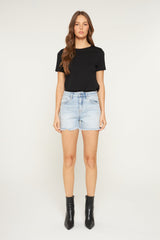 Super High Shorts With Frayed Hem