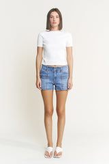 High Rise Wide Leg Shorts
