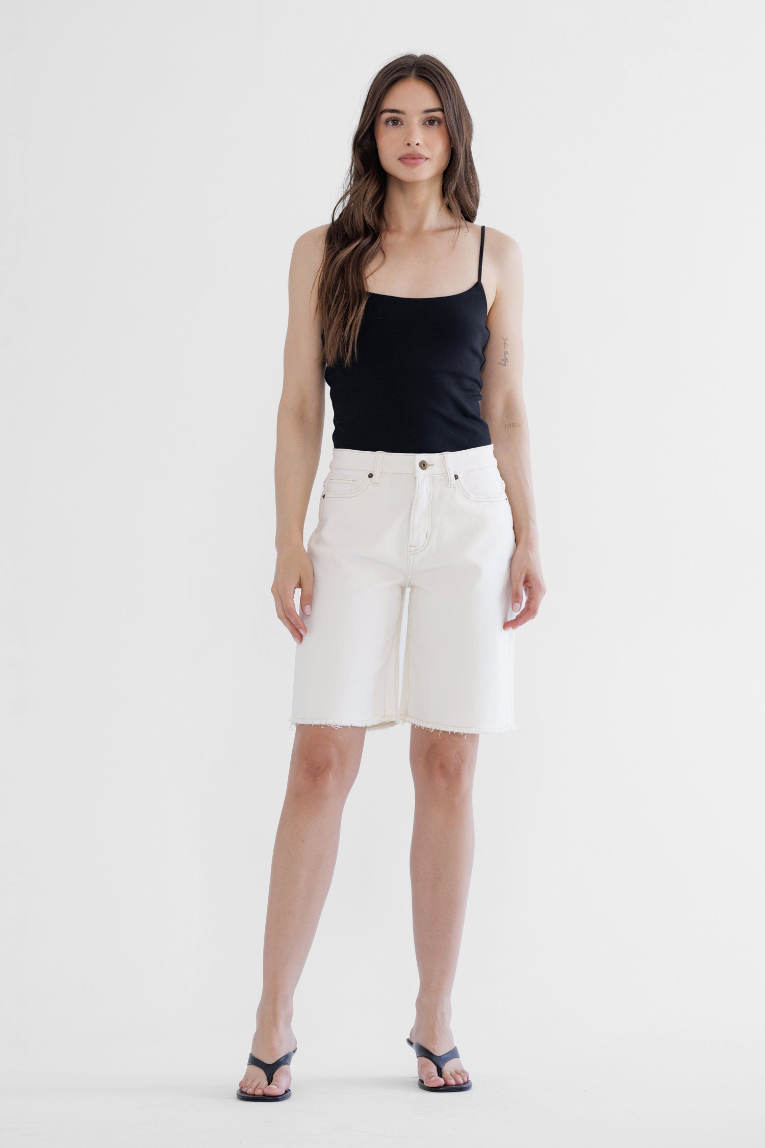 Mica Denim Super High Rise Relaxed Shorts Secondary image