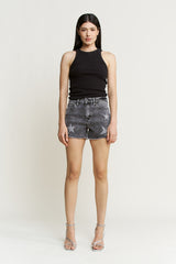 HIGH RISE DISTRESSED SHORTS