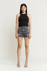 High Rise Distressed Shorts