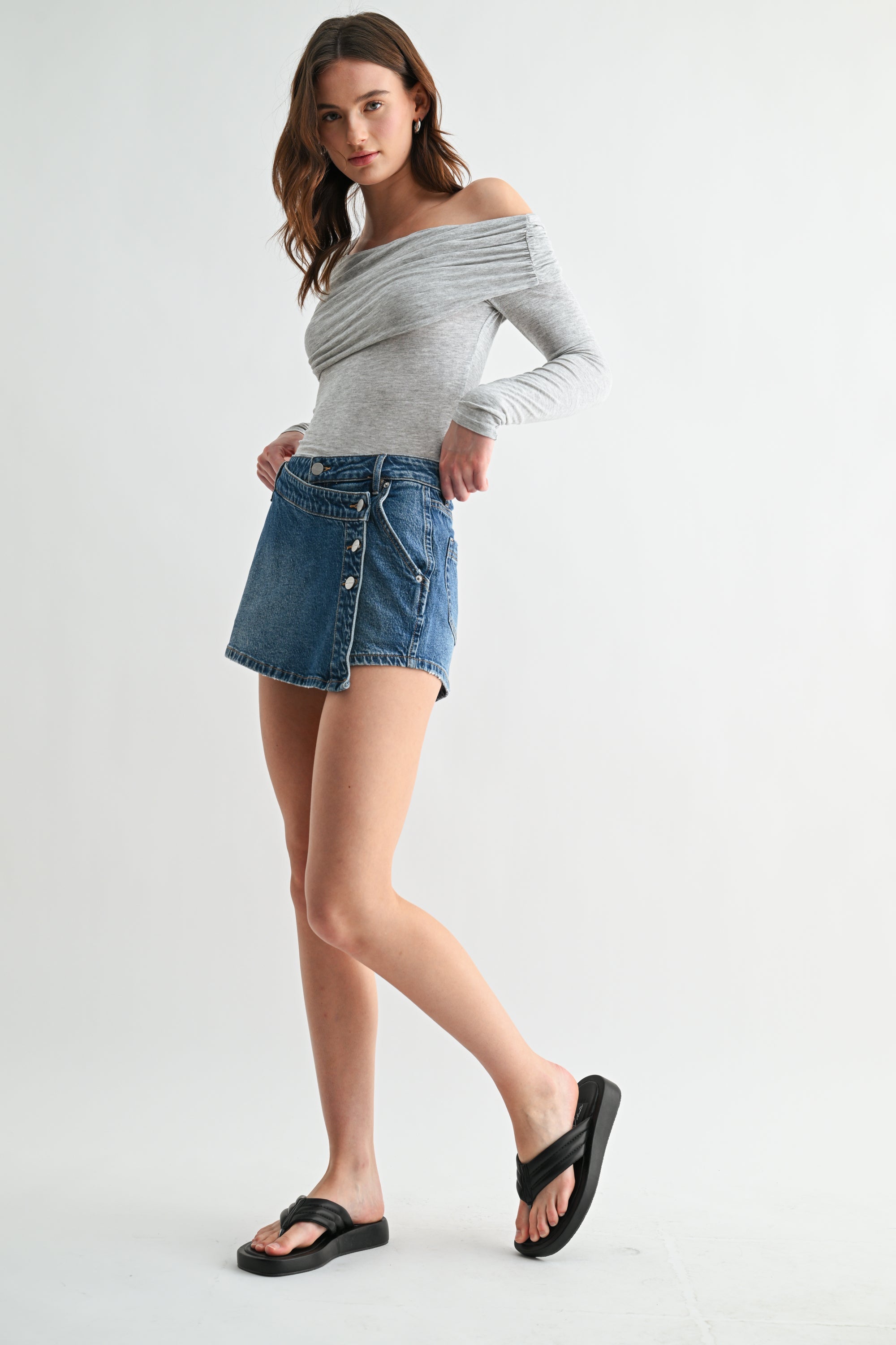 Mica Denim High Rise Vintage Skort Secondary image