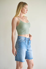High Rise Pleated Bermuda