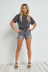 High Rise Shorts With Star Print