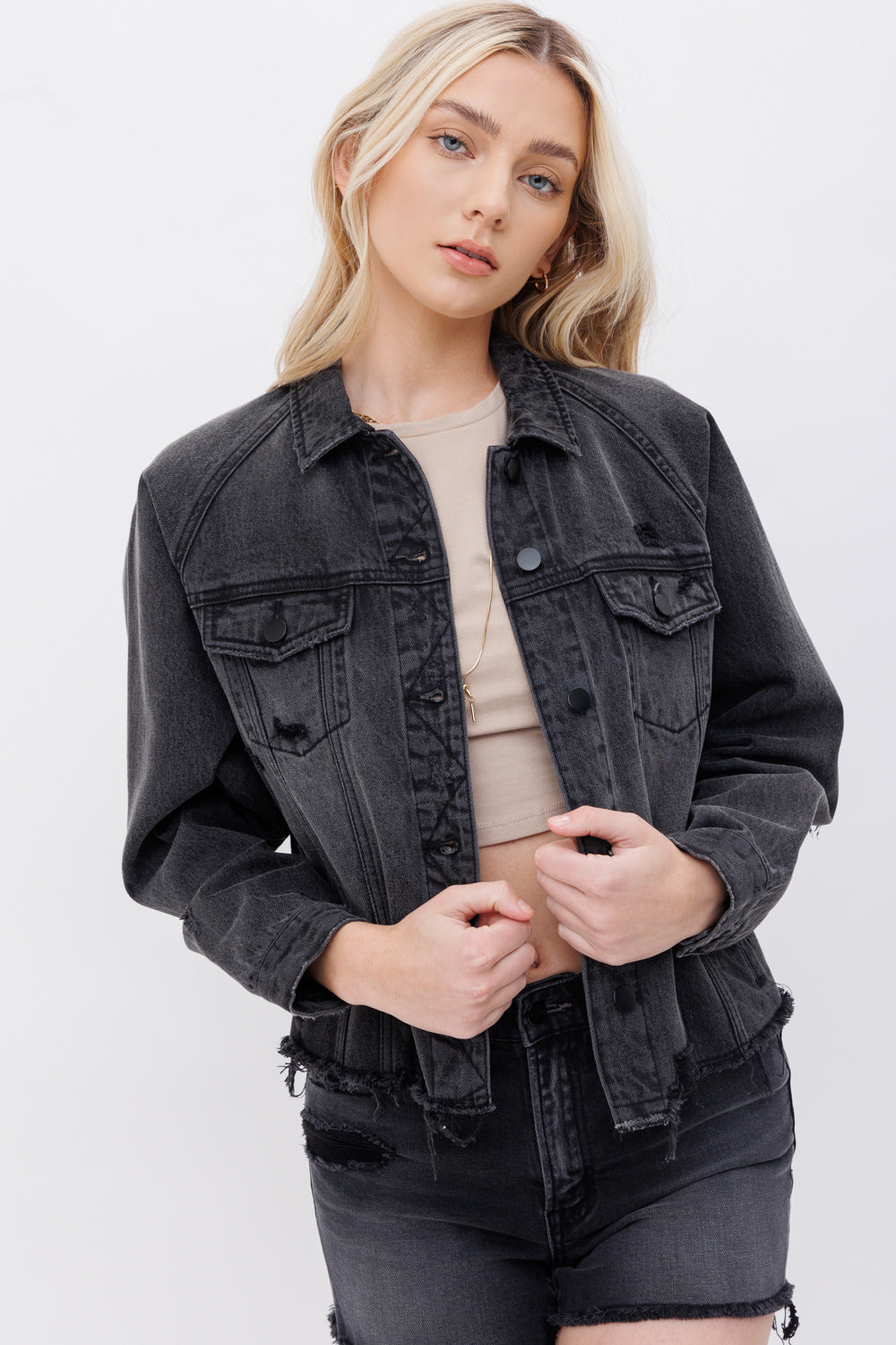 Mica Denim Raglan Sleeve Classic Jacket Secondary image