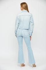 Boyfriend Crop Jacket With Undo Hem
