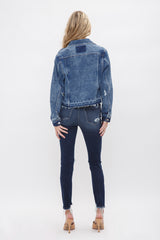 BOYFRIEND CROP JACKET W/ UNDO HEM