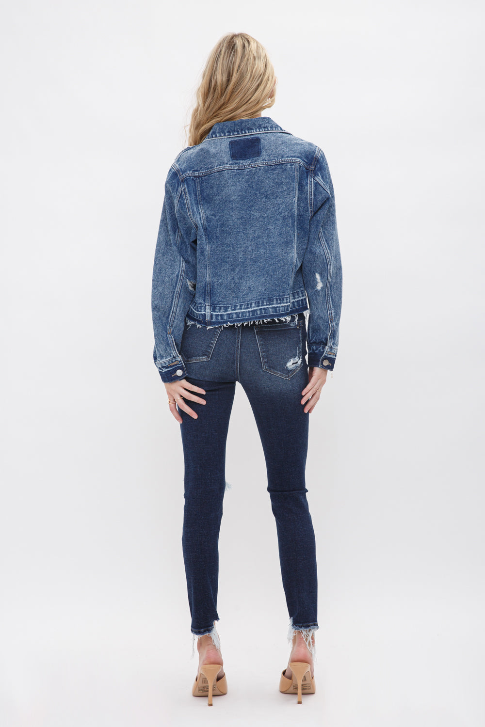 Boyfriend Crop Jacket With Undo Hem