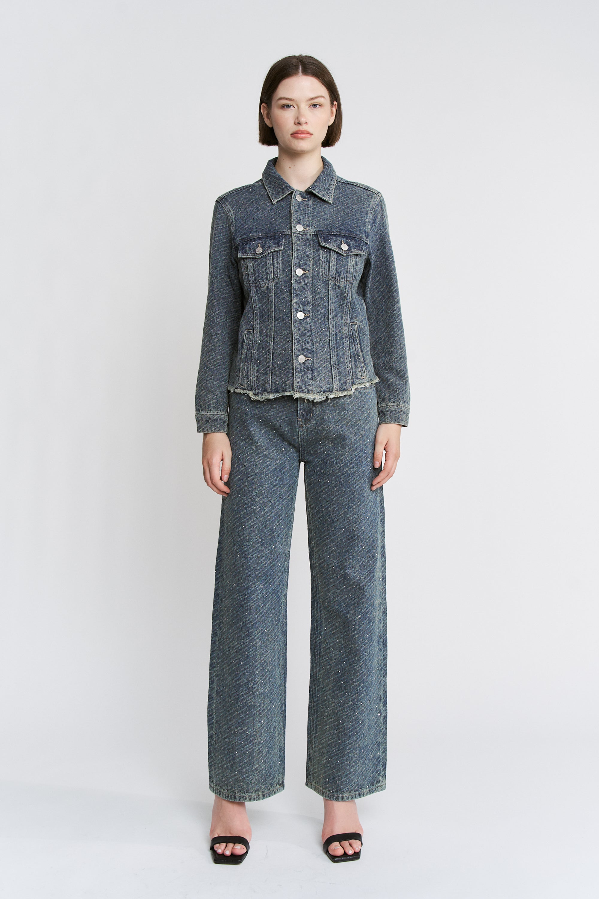 Mica Denim Super High Rise Studded Wide Leg Secondary image