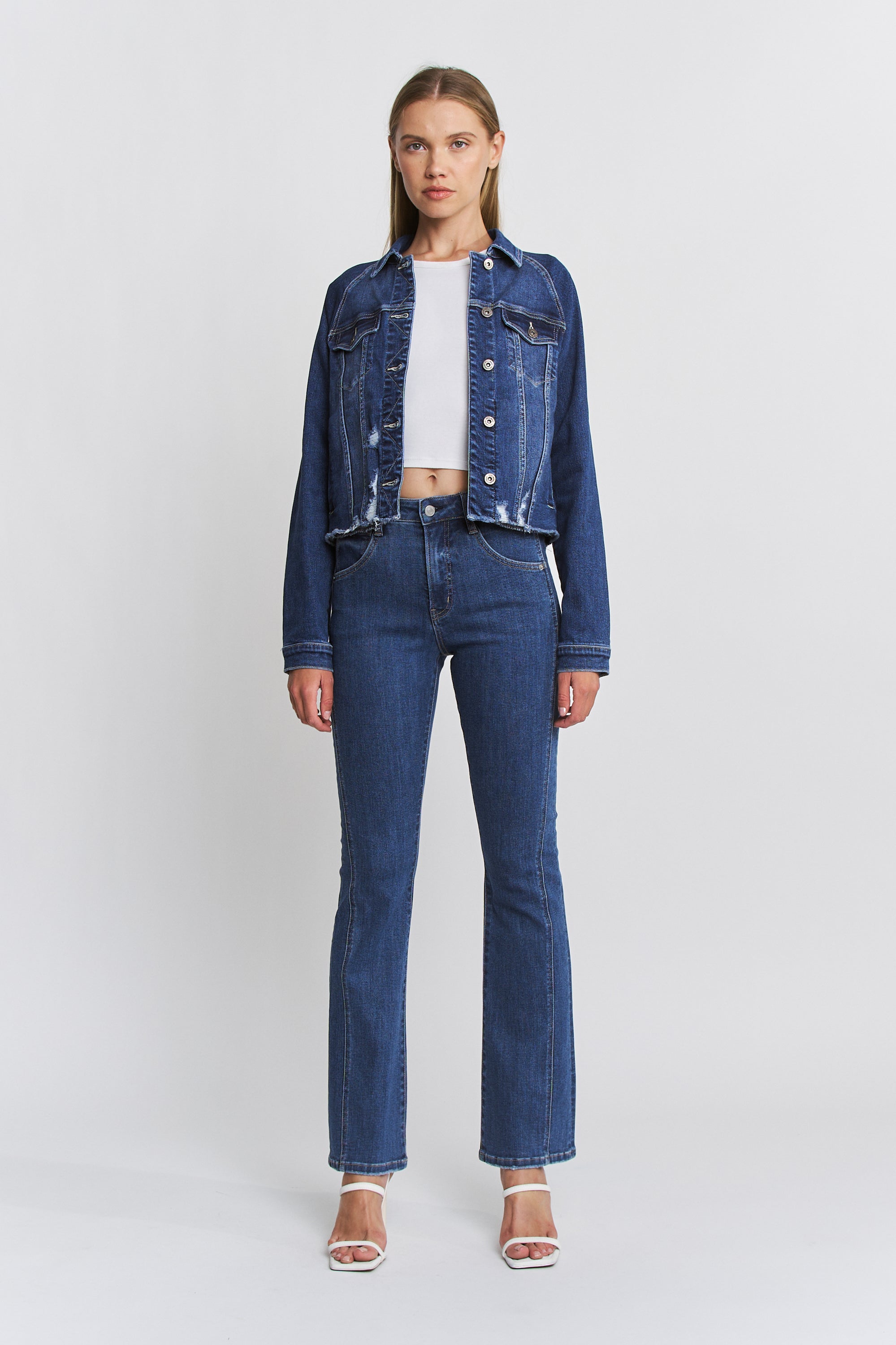 Mica Denim Raw Hem Denim Jacket Secondary image