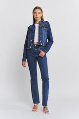 Raw Hem Denim Jacket