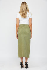 MIDI WITH FRONT SLIT SKIRT