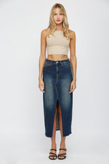 MIDI WITH FRONT SLIT SKIRT