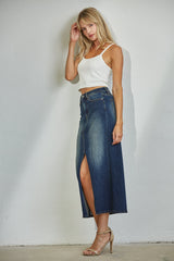 Midi With Front Slit Skirt