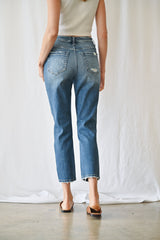 STRETCH SUPER HIGH RISE MOM JEAN