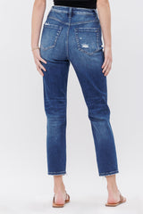 SUPER HIGH RISE MOM JEAN W/ BUTTON UP