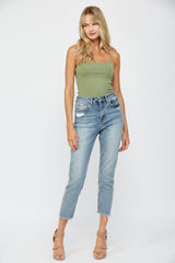 STRETCH SUPER HIGH RISE MOM JEAN
