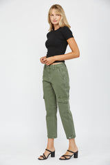 High Rise Mom Cargo Pants