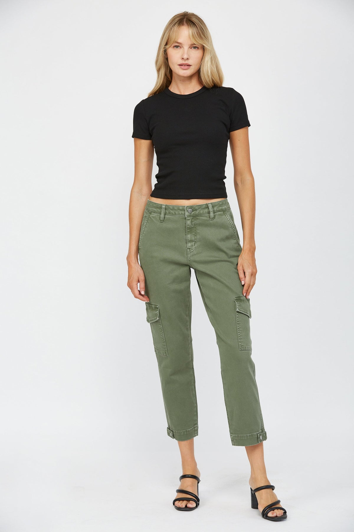 High Rise Mom Cargo Pants