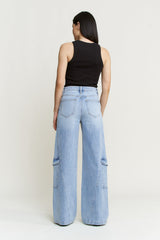 High Rise Wide Leg Cargo