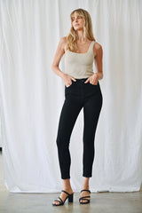 High Rise Ankle Skinny