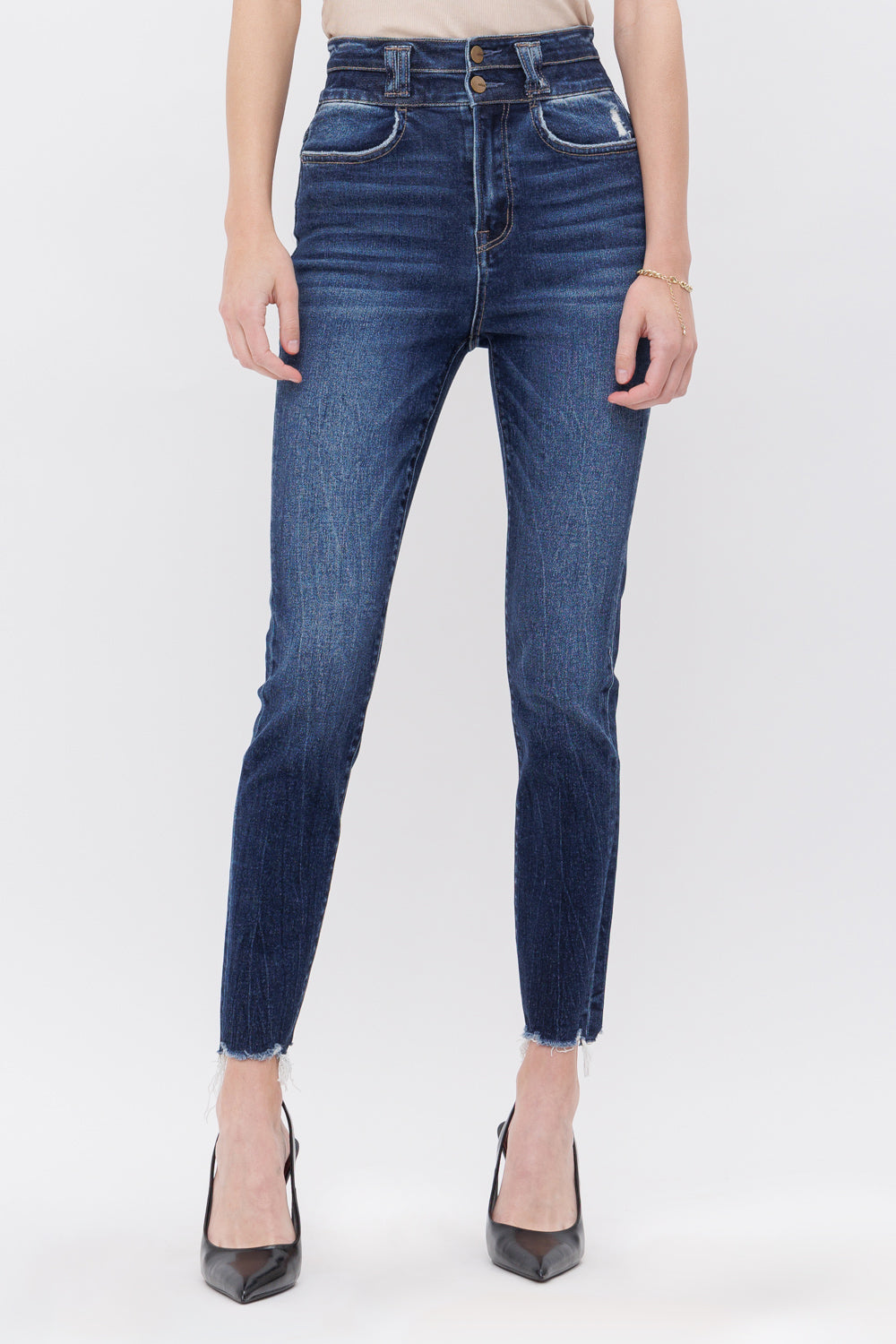 Mica Denim Super High Rise Crop Skinny Double Waistband Secondary image