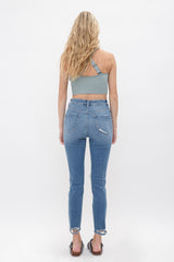High Rise Crop Skinny
