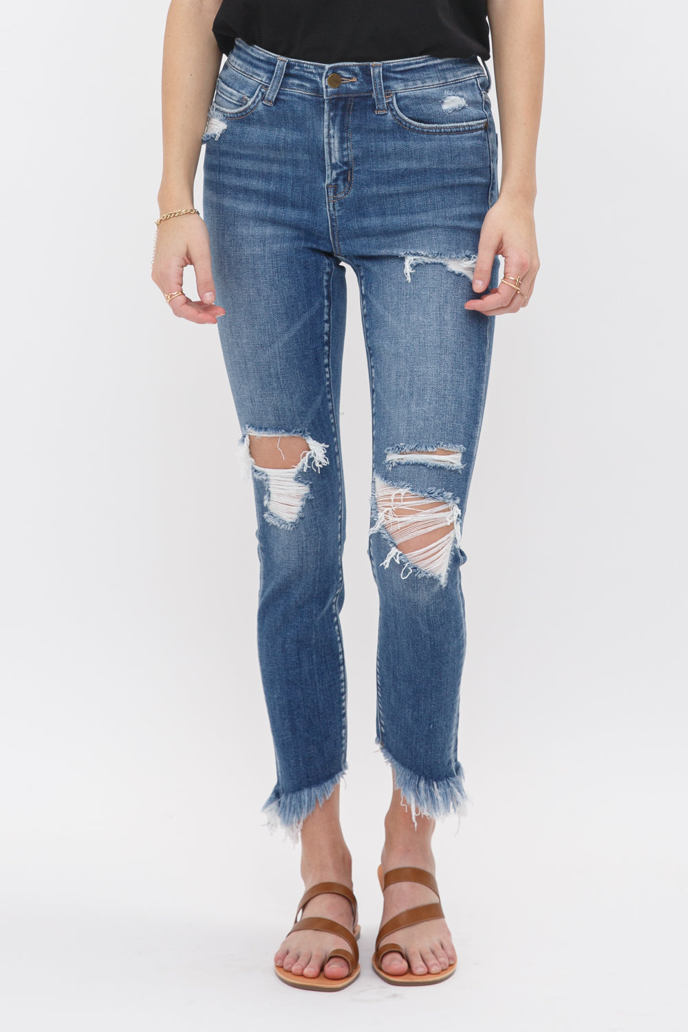 Mica Denim Mid Rise Crop Skinny Secondary image