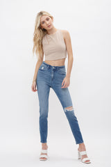 High Rise Ankle Skinny