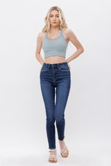 High Rise Ankle Skinny With Seamless Waist Band