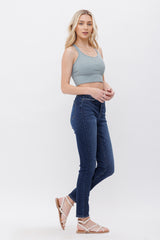 High Rise Ankle Skinny With Seamless Waist Band