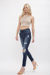 High Rise Ankle Skinny