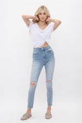 High Rise Ankle Skinny
