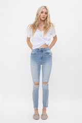 High Rise Ankle Skinny