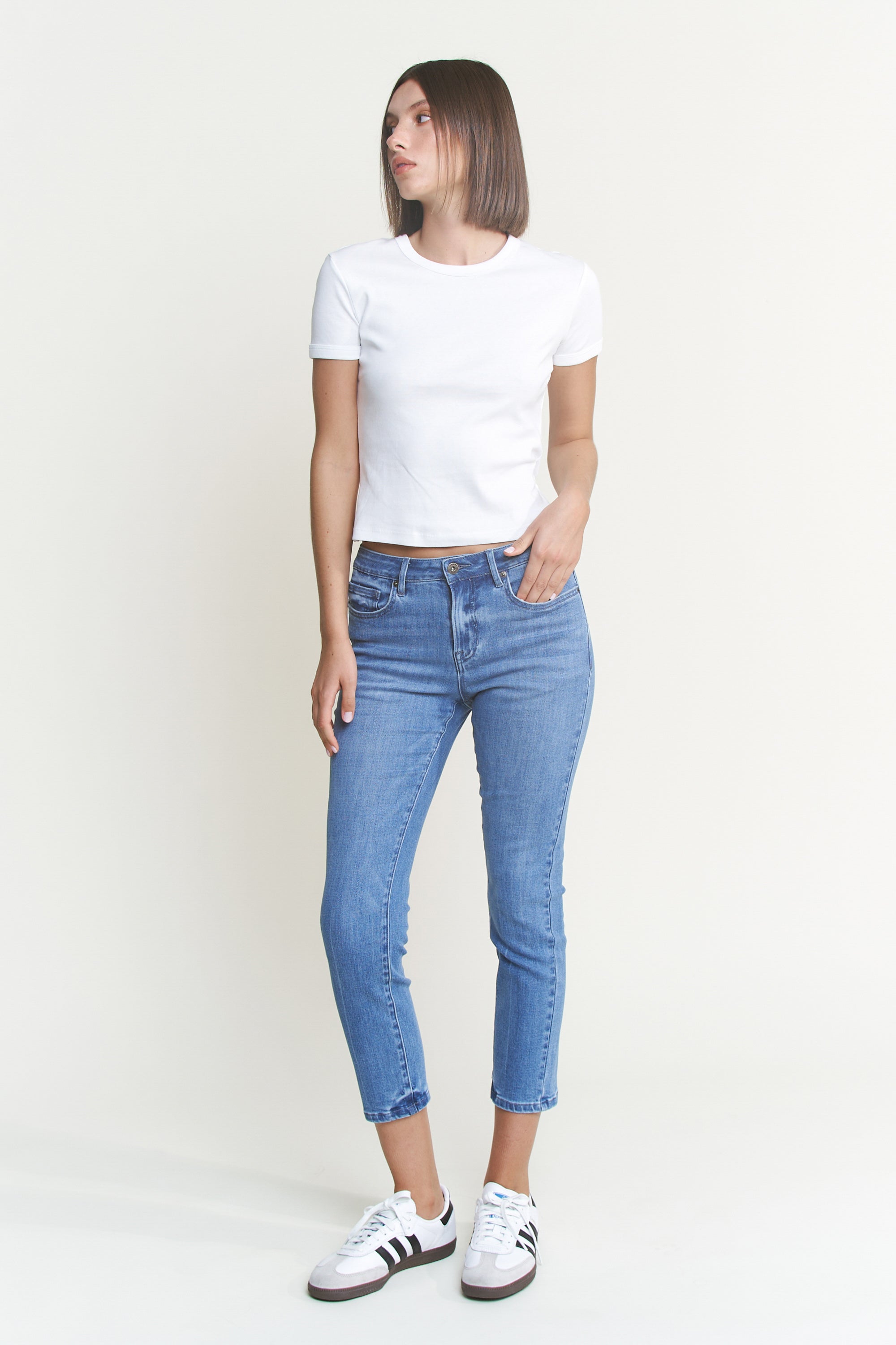 Mica Denim High Rise Cropped Easy Skinny Secondary image