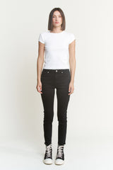 HIGH RISE CROPPED RAW HEM W/EASY SKINNY