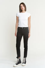 HIGH RISE CROPPED RAW HEM W/EASY SKINNY