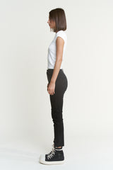 HIGH RISE CROPPED RAW HEM W/EASY SKINNY